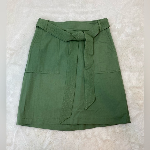 J. Crew Dresses & Skirts - J. CREW Olive Green Skirt With Belt NWT | Size 4